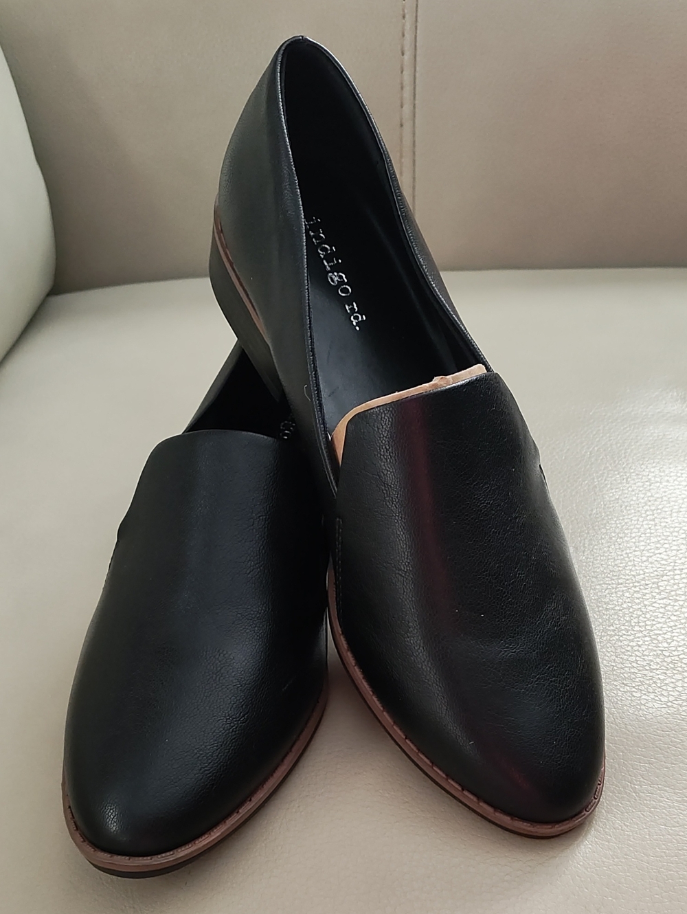 Indigo Rd. Faux Leather Black Women's Slip-On Loafers Size 7M NWOT